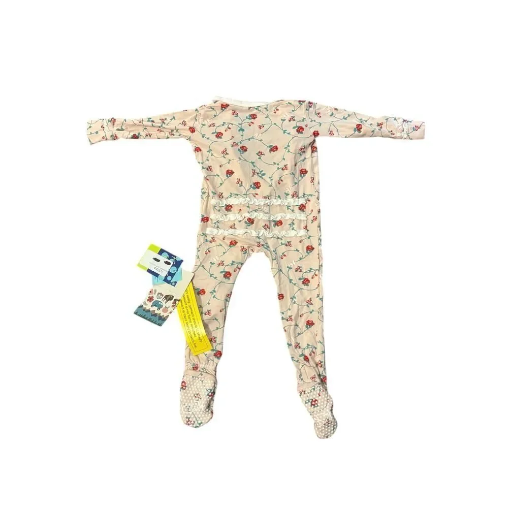 KicKee Pants flower onesie size 9-12 months NWT